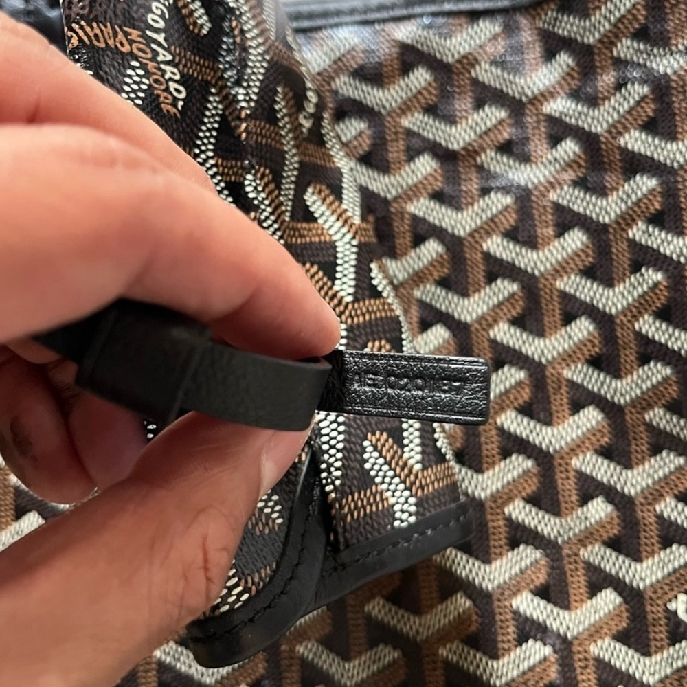 GOYARD Saint Louis Black Monogram Coated Canvas Tote Bag - Picture 6 of 15